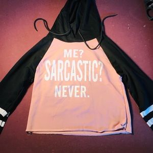 pink and black sarcasm shirt